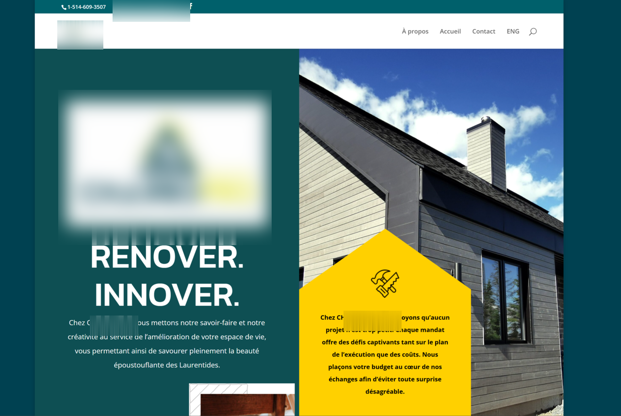 Exemple de refonte web - ancien site daté d'une PME (projet de démonstration)
